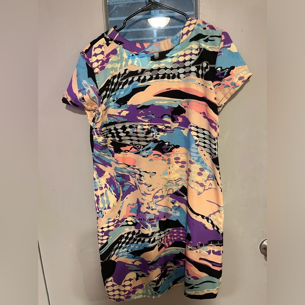 Retro multicolor Angie shift dress